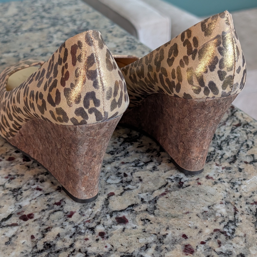 Lilly Pulitzer Leopard Print Resort Chic Wedge Sandal Sz 8.5 - Picture 9 of 14